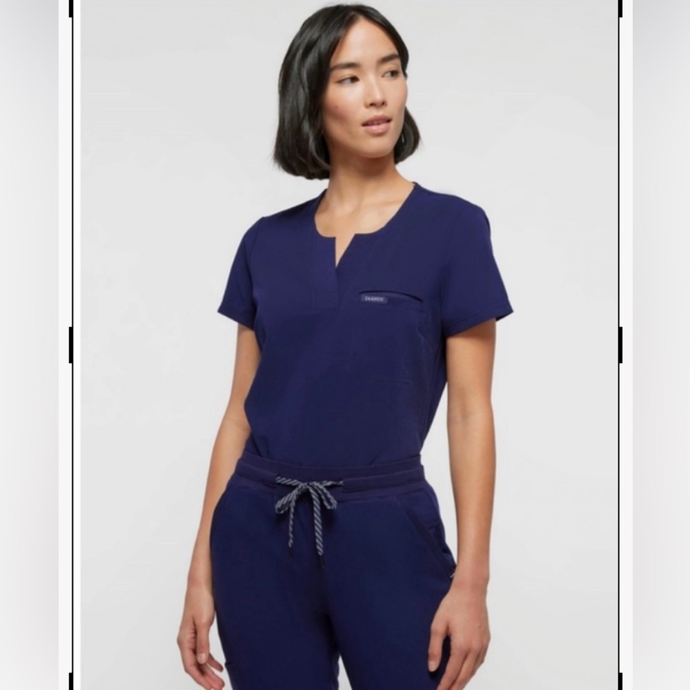 Jaanuu Navy Blue Scrub Top | Size Small | Nurse Medical Uniform
